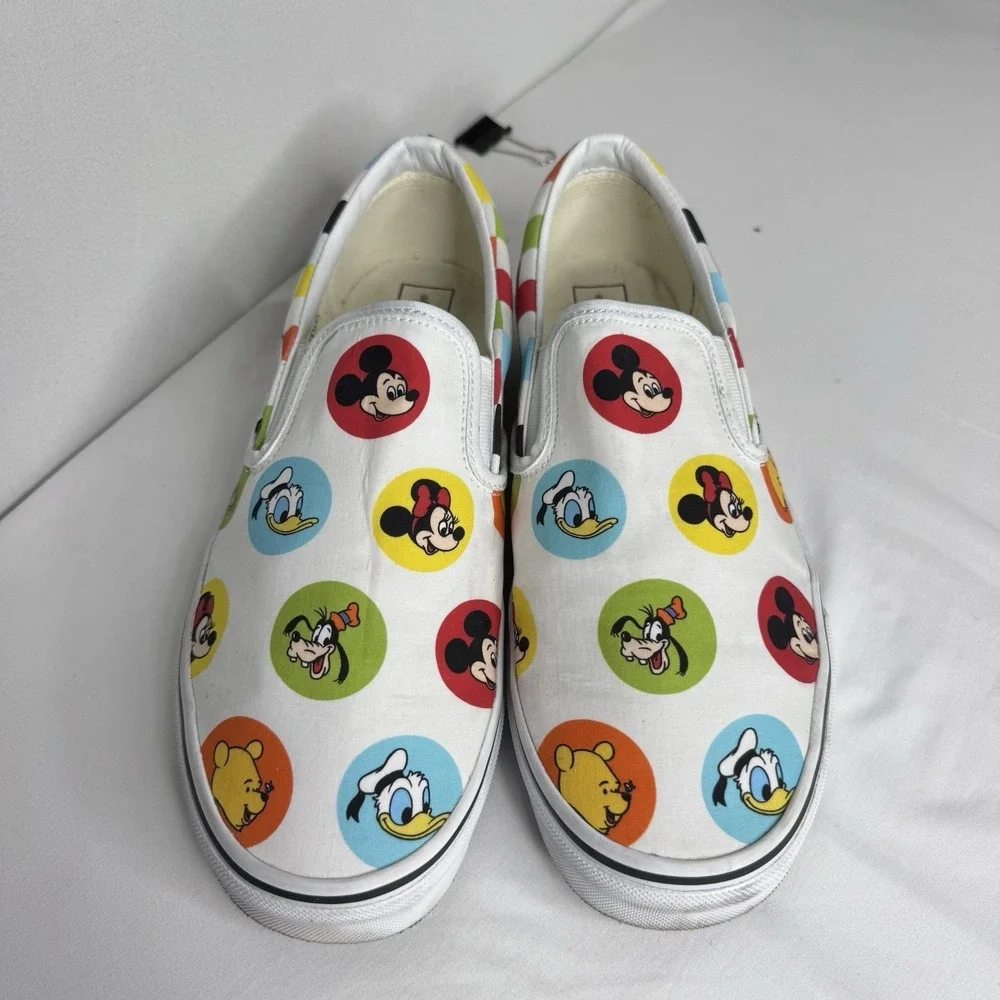 Disney Parks 50th Mickey &‎ Friends Vans Off The Wall Slip On Shoes Mens 12